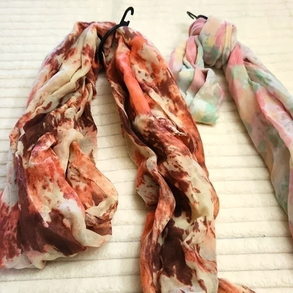 Scarf Bundle Floral abstract Winter Lagenlook Casual Coastal Cottagecore - Picture 2 of 5